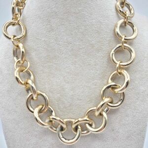 J Crew Chunky Circle Chain Necklace NEW! NWOT!
